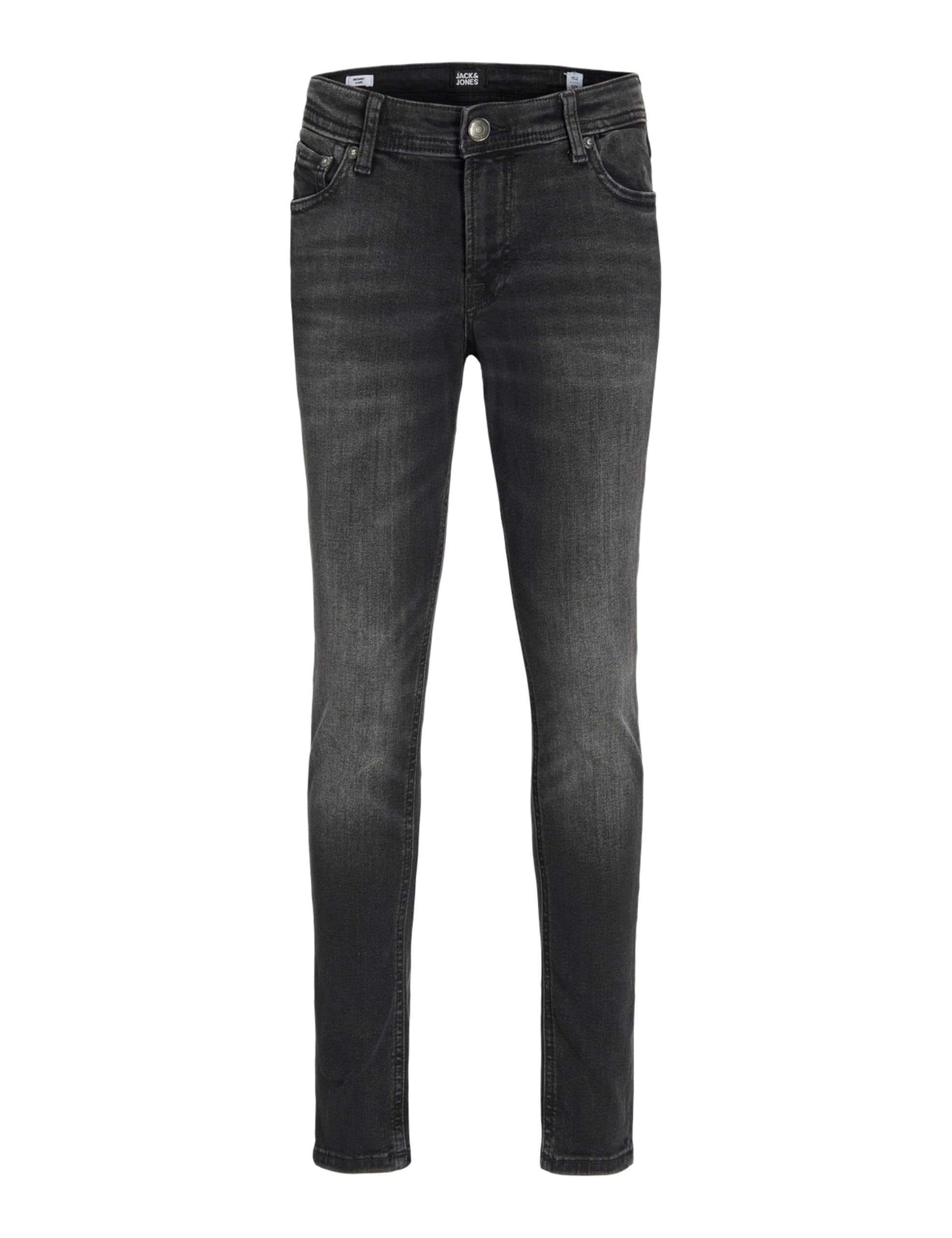 Jack & Jones Boys Black Denim Skinny Fit Jeans Jjiliam Jjoriginal Am 830 Noos Jnr Skinny Fit Jeans 152, 152