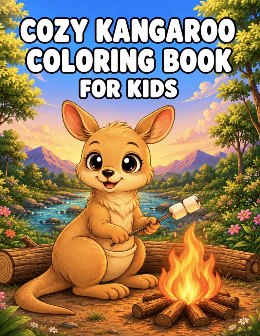 Cozy Kangaroo Coloring Book for Kids: Adorable Kangaroo Adventures, Charming Scenes and Easy Coloring Pages for Children Ages 3-8 (Cozy Coloring Books for Kids)