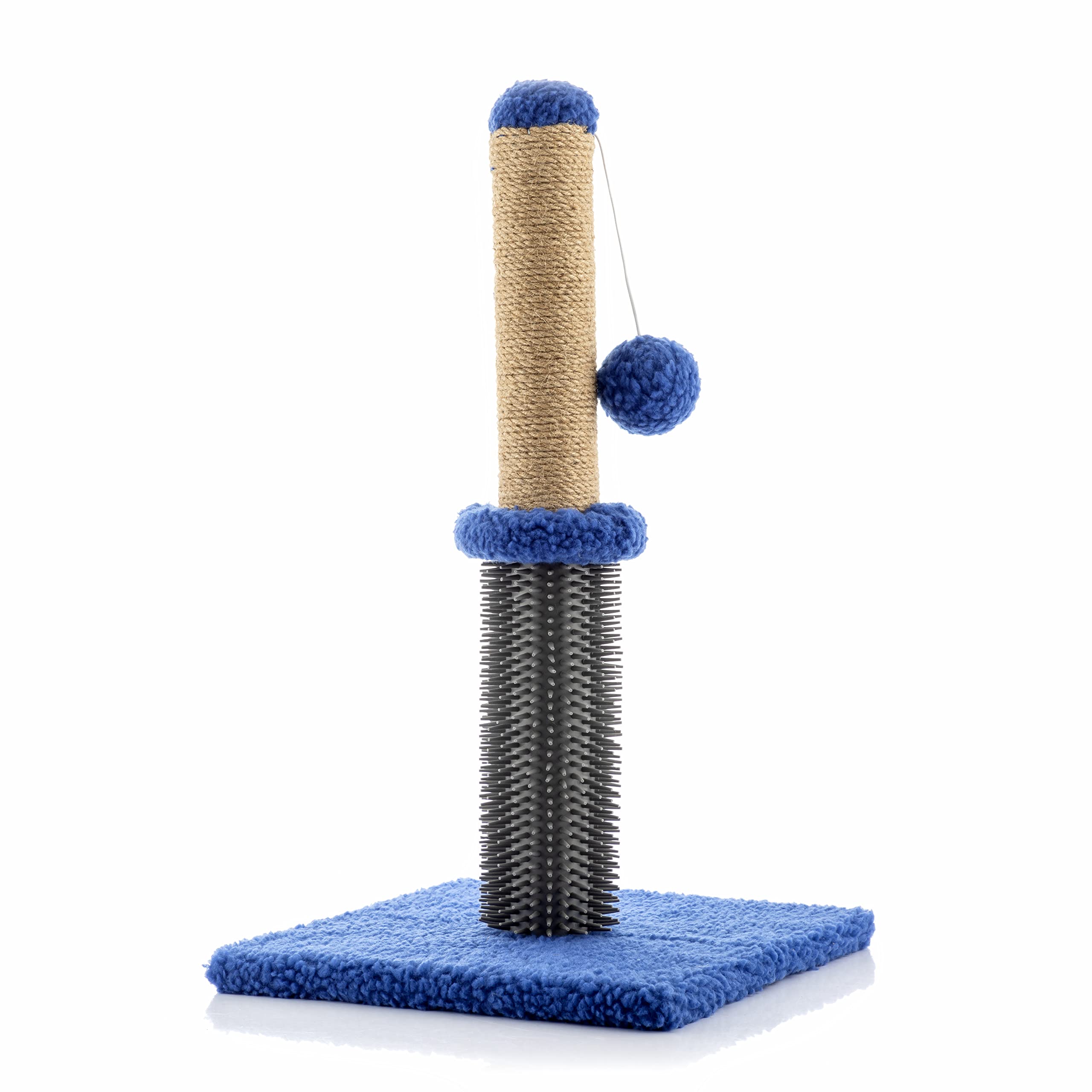InnovaGoods® Kratzstangen-Massagepfosten mit Ball für Katzen Miausage erfüllt die Ausrüstungsbedürfnisse Ihrer Katze mit Sisalstangen und einem Plüschball.
