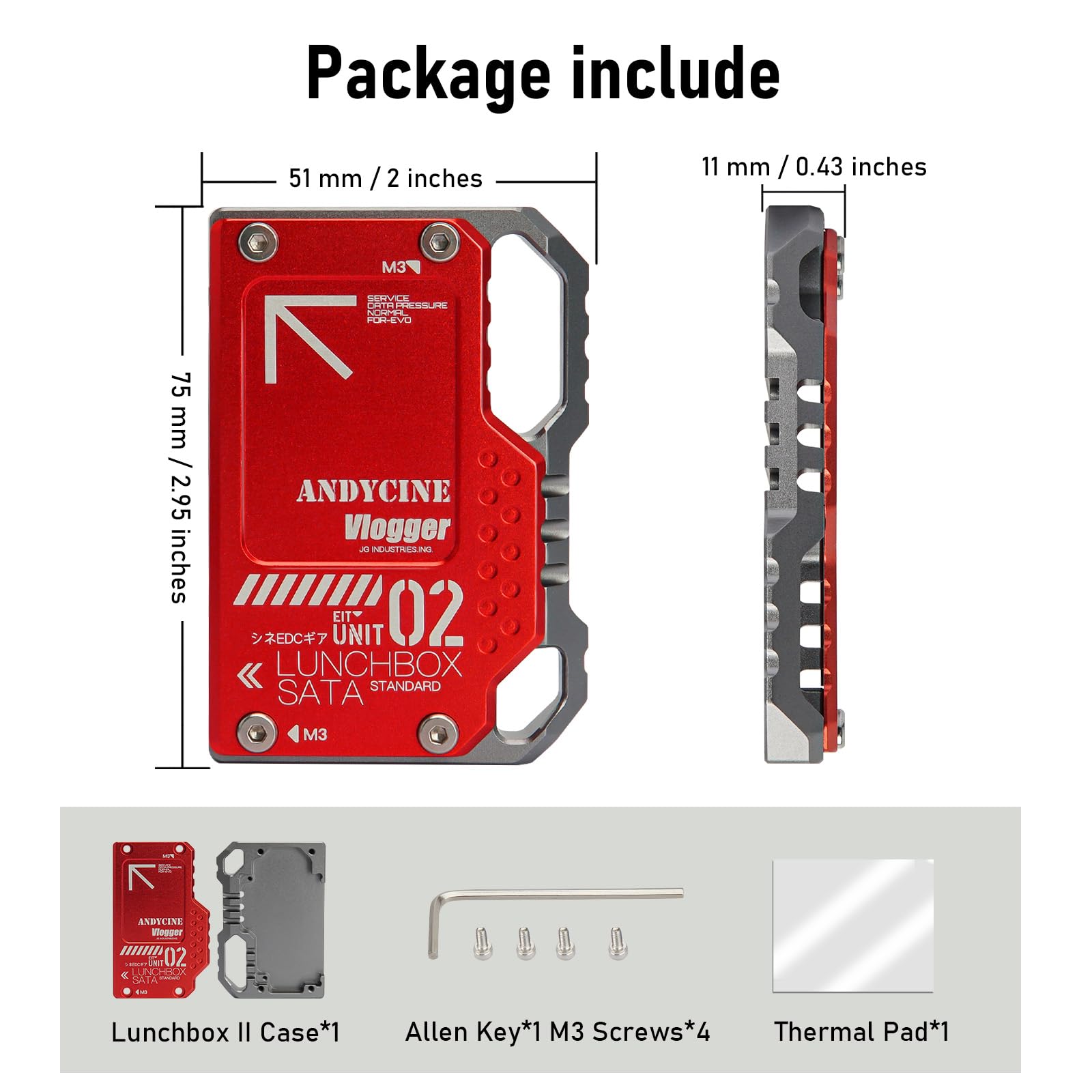 Amazon.com: Lunchbox II SATA SSD Case, Compatibel with Atomos