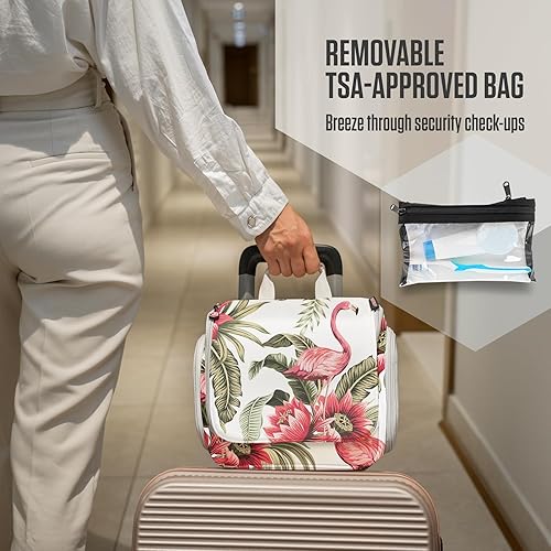 Miniatura 6 de VENTURE 4TH Neceser colgante de viaje prémium para hombres y mujeres con compartimentos expandibles para cosméticos, brochas de maquillaje, joyas,