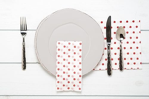 Miniatura 3 de Vietri Papersoft Servilletas Dot Red - Paquete de 50 toallas de mano Spunlace para mesabaño