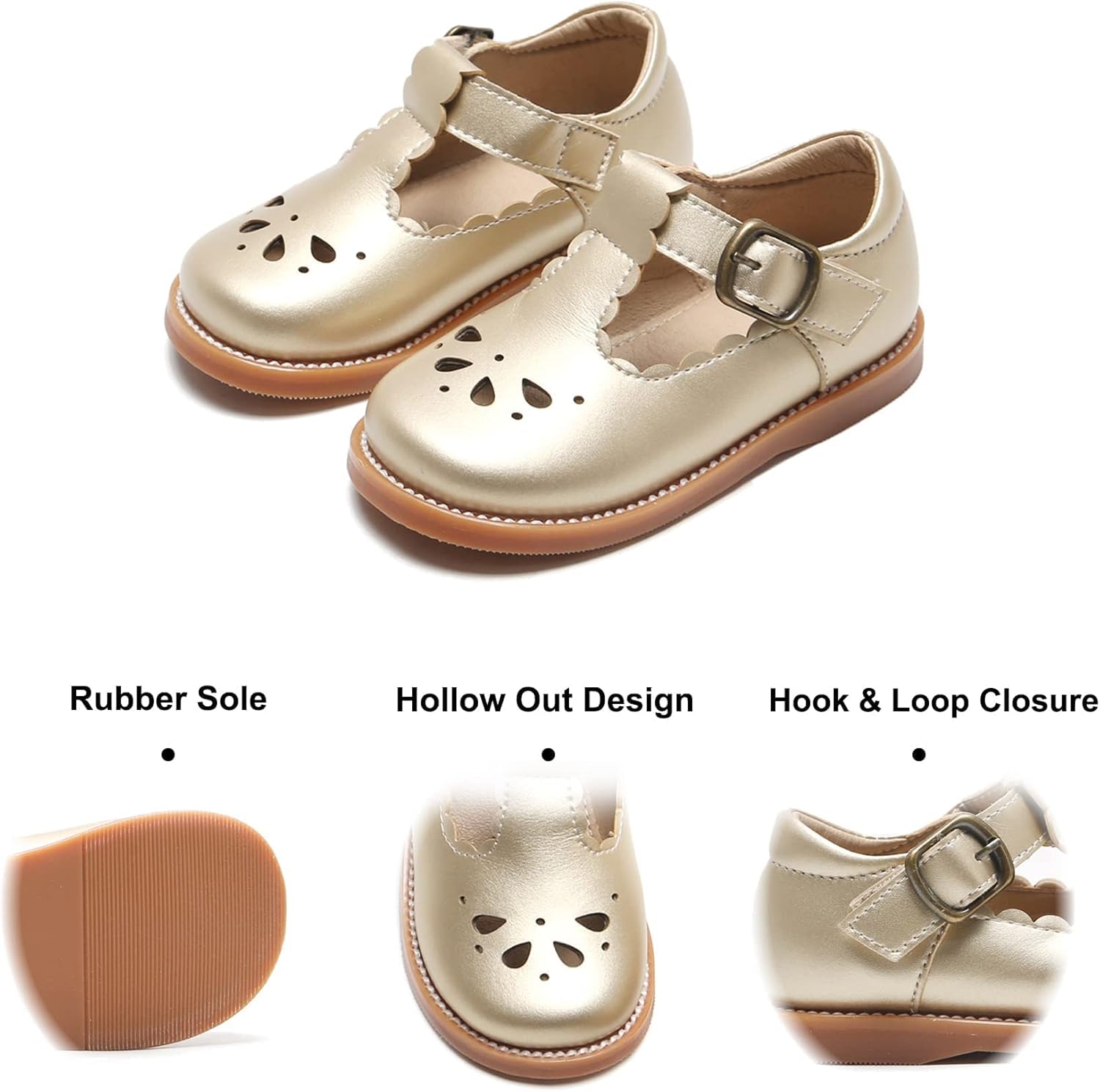 Felix & Flora Toddler Little Girl Mary Jane Dress Shoes - Ballet Flats for Girl Party School Shoes - Image 5