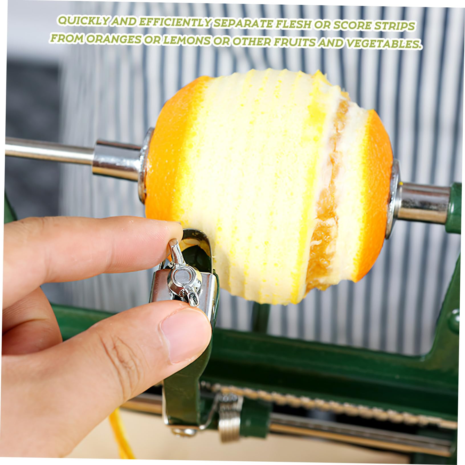 TOPPERFUN Éplucheur de Fruits Machine à Éplucher Rapide en Alliage D'aluminium Multifonction Entailles Dentelées Noir pour Pommes, Oranges et Légumes Cuisine