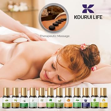 Essential Oils Set, 100% Organic Essential Oil, Lavender, Ylang Ylang, Tea Tree, Eucalyptus Scented Oil, Essential Oils for Diffusers for Home, Candle Making, Humidifiers (12)