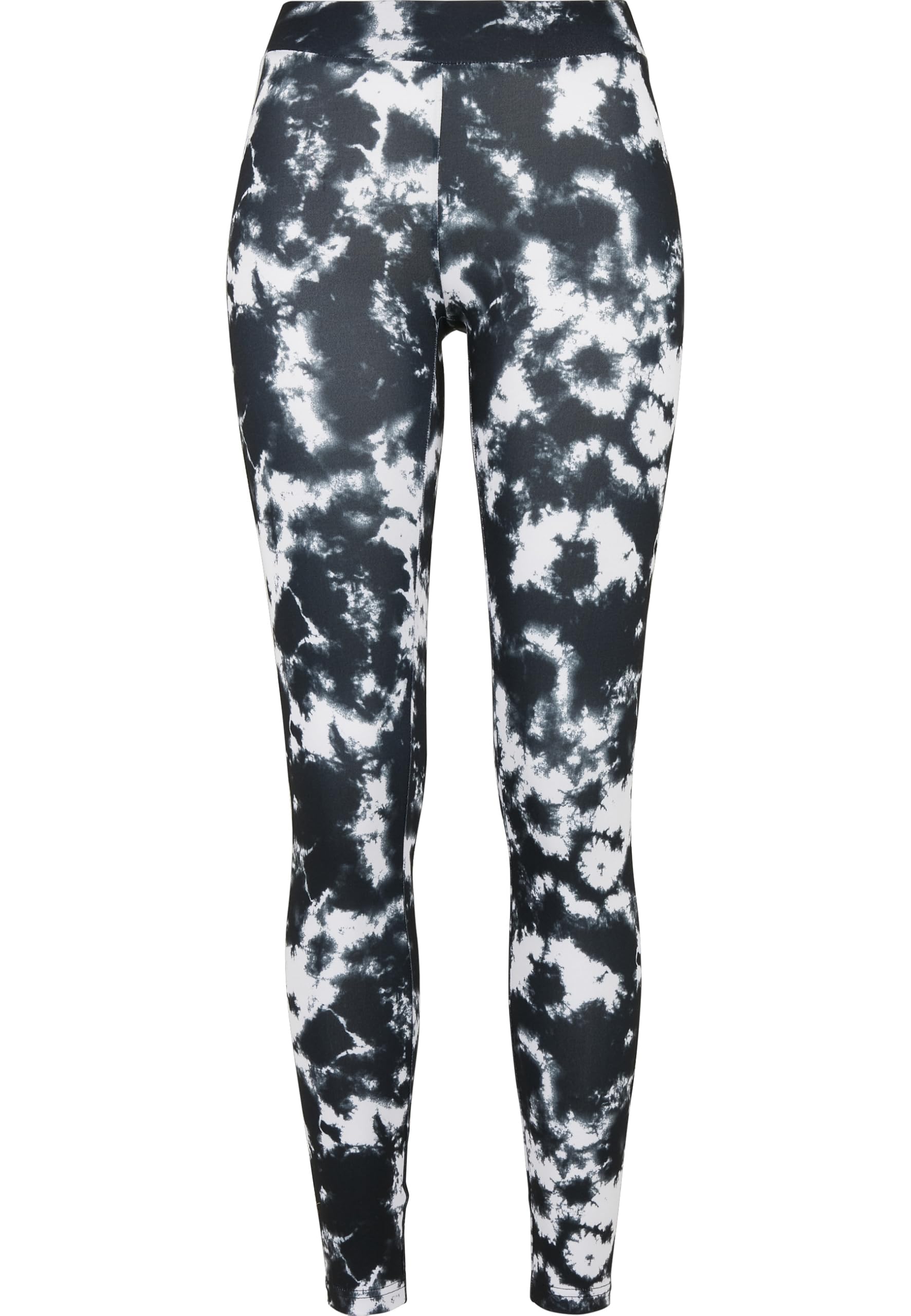 Urban Classics Women's Ladies tie dye Leggings, Black/White, L