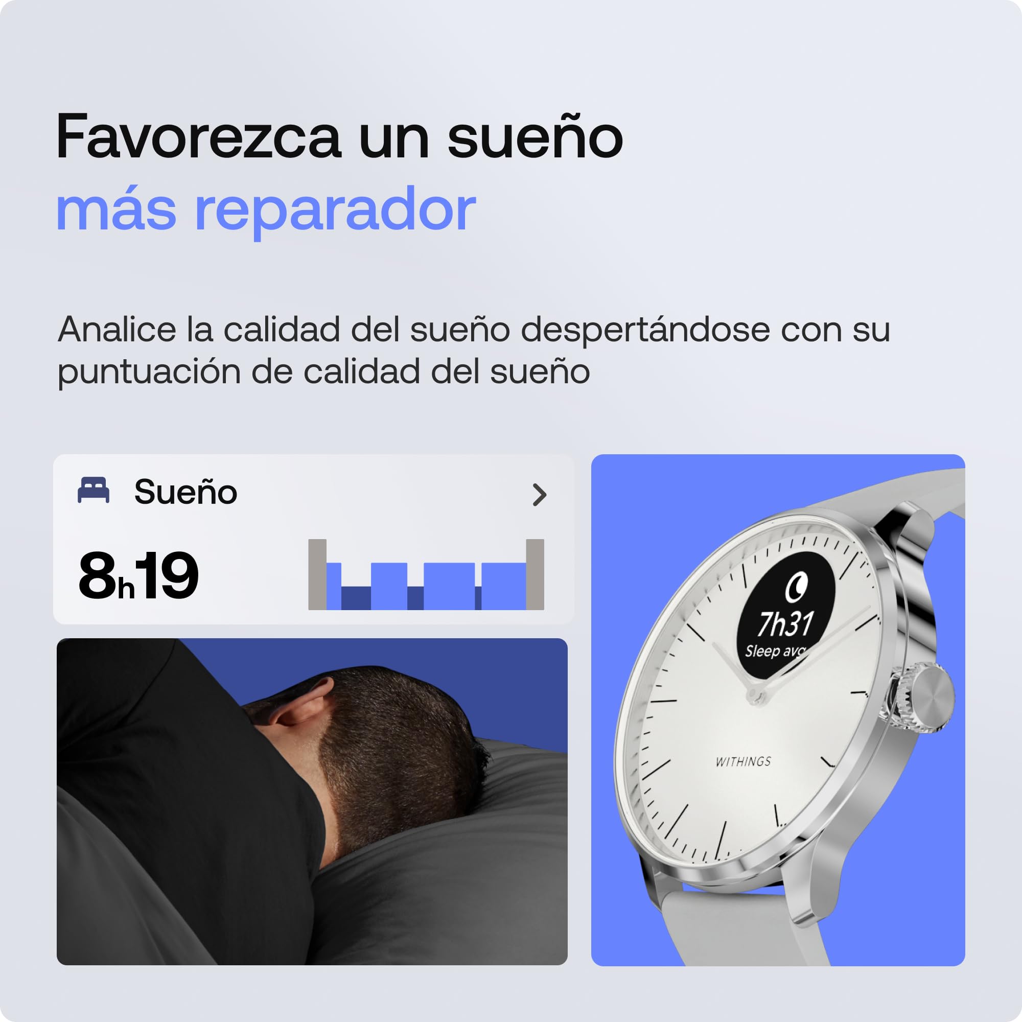 Withings ScanWatch Light - Reloj Inteligente híbrido, monitoreo cardíaco 24/7, Seguimiento de Actividad, Seguimiento de Ciclo, monitoreo del sueño, GPS Conectado, duración de la batería de 30 días