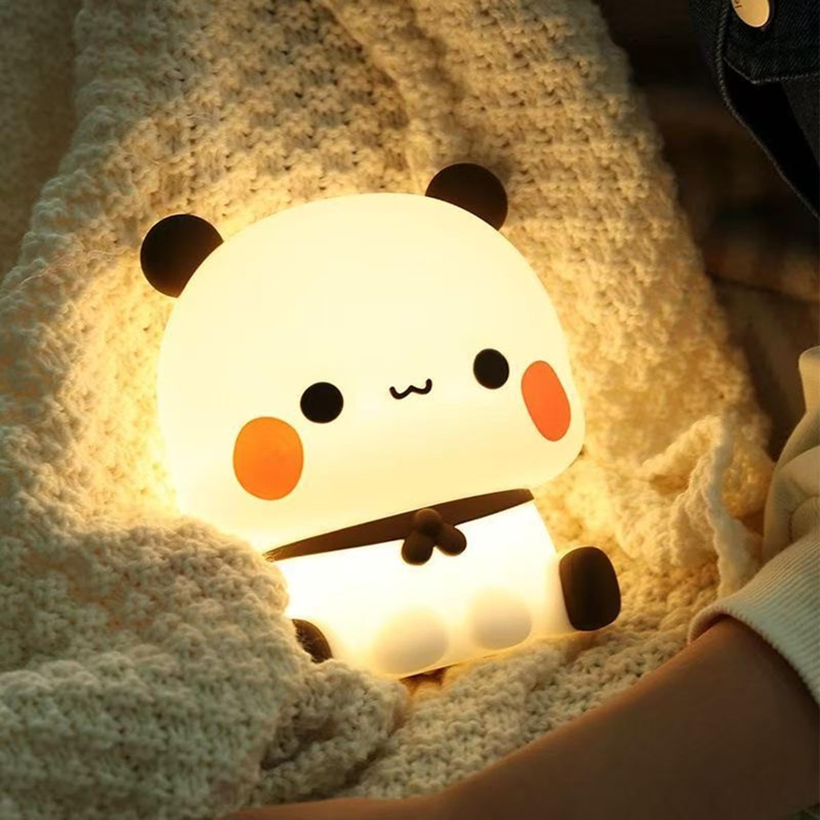 Pcingsia for bubu dudu Night Light Decor, Cute Panda Night Light, LED Panda Squishy, Novelty Animal Touch Night Lamp | 3 Modes Dimmable Kids Girls Nightlight Bedroom Decor