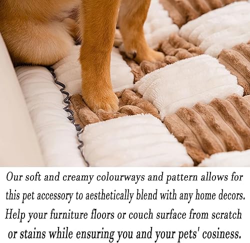 Miniatura 5 de FunnyFuzzy - Tapete cuadrado grande de color crema, funda protectora de algodón para sofá, funda protectora de algodón para el suelo de las