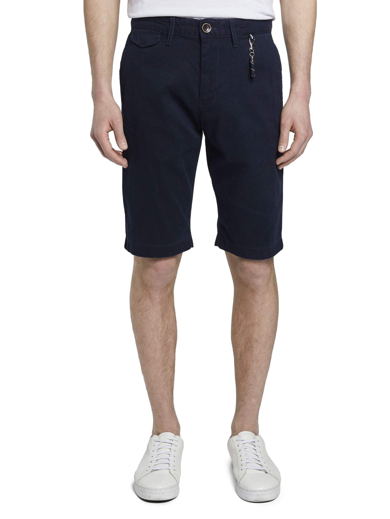 TOM TAILOR Men's Chino Shorts Pants, 10668-Sky Captain Blue, 31