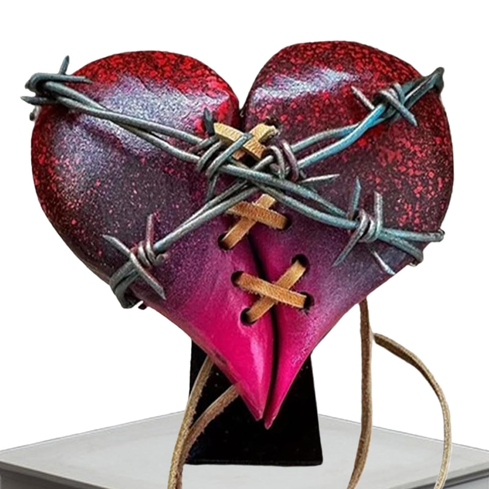 Amazon.co.jp: 木製ハート像 | ハートモダンスタチュー デスク