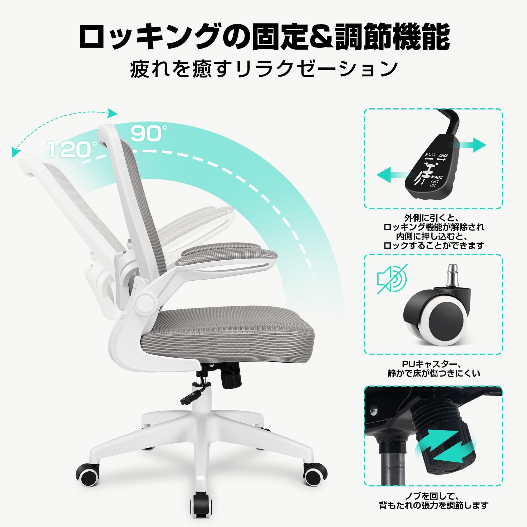 Amazon.co.jp: FelixKing オフィスチェア 疲れない 事務用 在宅勤務