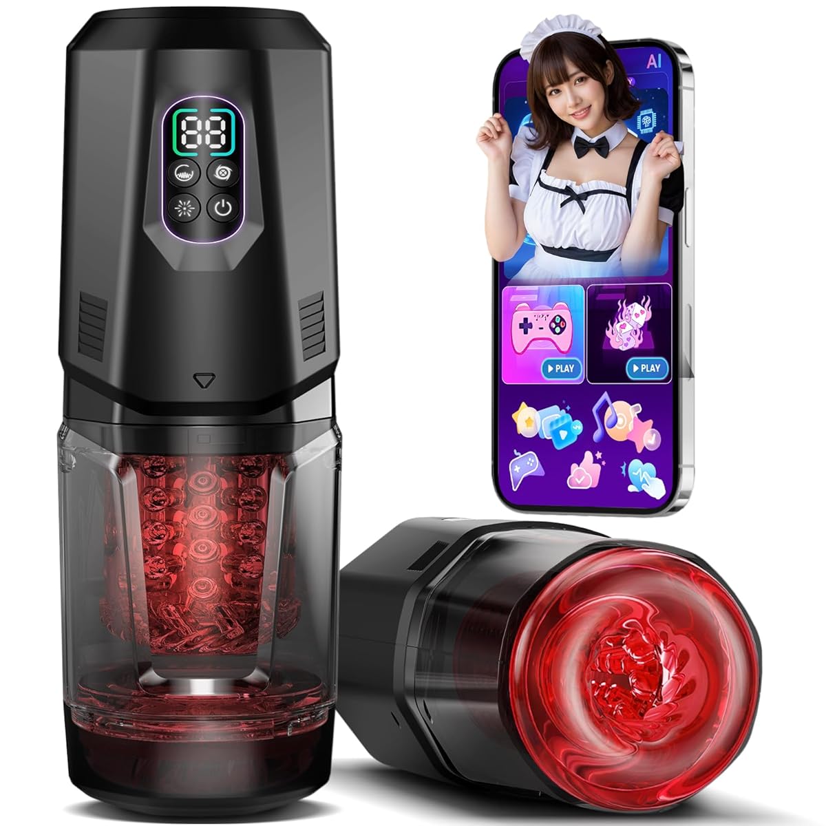 電動オナホ オナホ 機甲デザイン 男性用スマートオナホ【多段ピストン + 強力回転 + 7振動 + 亀頭責め】 深喉締め リアル臨場感【AI 搭載 + アプリ遠隔操作 + 液晶ディスプレイ】静音・防水・非貫通|柔らかい TPE 素材 取外し可能 繰り返し使用|Type-C 充電 USB 対応 おなほーる 男性 人気 リアル 日本語説明書付き アダルトグッズ 電動オナホ オナホール 男性 人気 回転 ピストン 振動 多機能 ハンズフリー アプリ対応 電動オナホール アダルトグッズ 大人のおもちゃ 電動オナホ オナホ 機甲デザイン 男性用スマートオナホ【多段ピストン + 強力回転 + 7振動 + 亀頭責め】 深喉締め リアル臨場感【AI 搭載 + アプリ遠隔操作 + 液晶ディスプレイ】静音・防水・非貫通|柔らかい TPE 素材 取外し可能 繰り返し使用|Type-C 充電 USB 対応 おなほーる 男性 人気 リアル 日本語説明書付き アダルトグッズ 電動オナホ オナホール 男性 人気 回転 ピストン 振動 多機能 ハンズフリー アプリ対応 電動オナホール アダルトグッズ 大人のおもちゃ