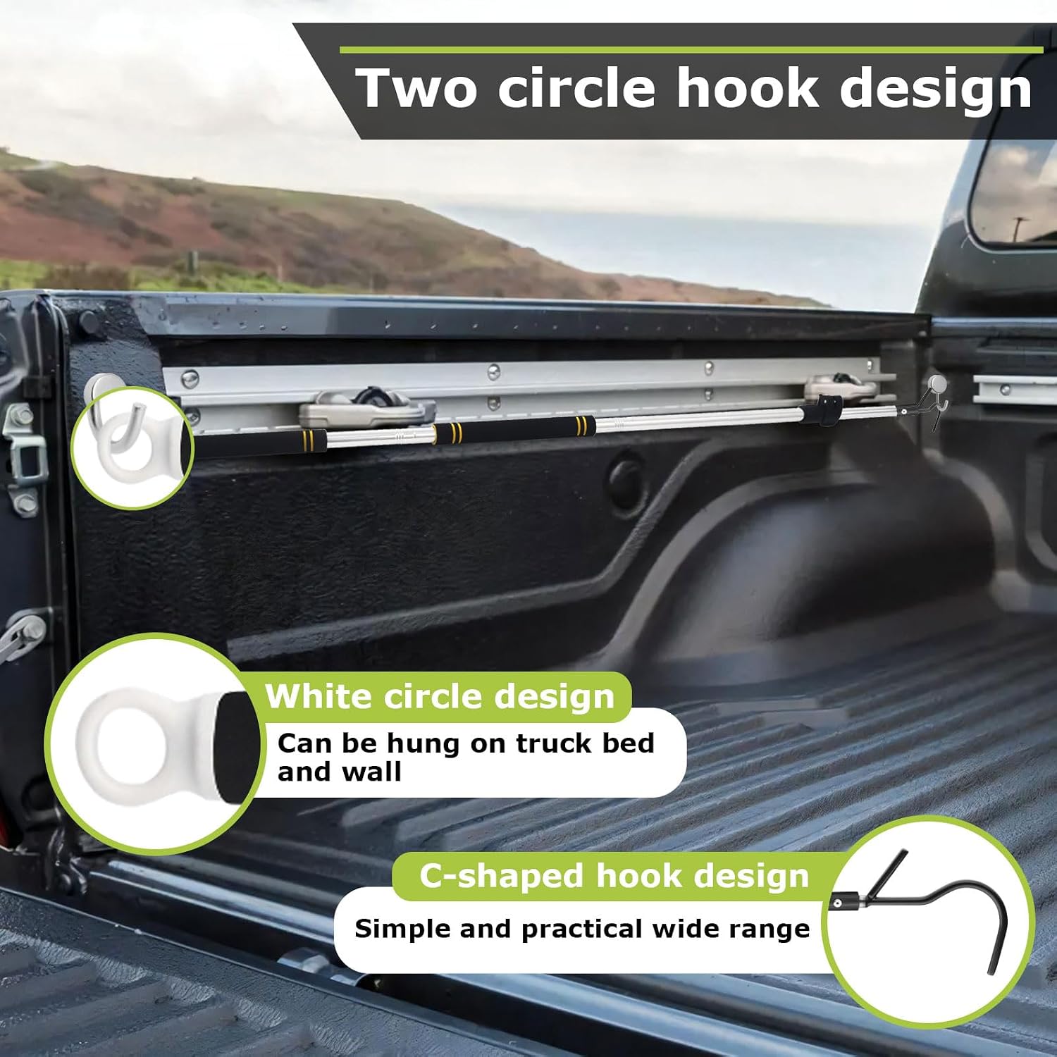 Bed Buddy Truck Tool,Cargo Grabber Pickup Truck Bed Thickened Stainless Steel Telescopic 33-74inch wear-Resistant complimentary Storage Bag Professional Cargo Grabber Reach Retriever Tool