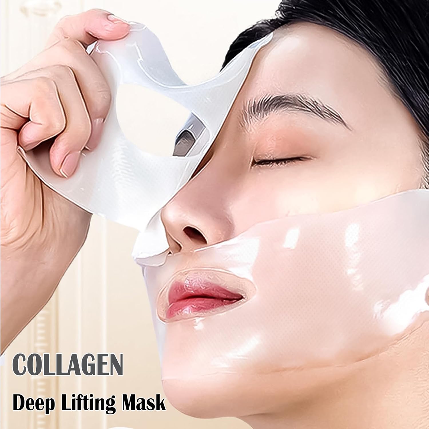 Collagen Face Mask, Bio-Collagen Deep Hydrating Overnight Mask with Hyaluronic Acid, Anti Wrinkle Lifting Mask for All Skin Types, Anti Aging Facial Mask,Pore-Minimizing,Firming&Elasticity - Image 2