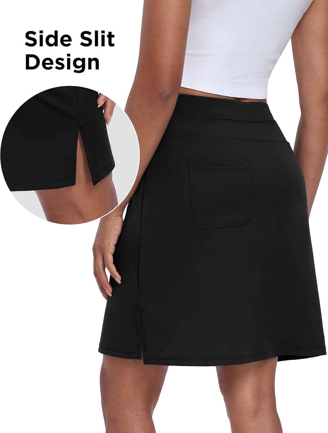 Desol Women's 20" Knee-Length Tennis Golf Skorts with Pockets - Image 5