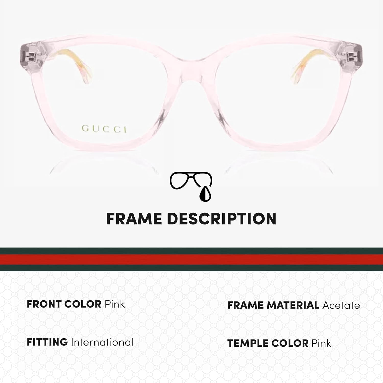 Gucci GG0566ON Designer Fashion Eyeglasses Stylish Cat Eye Rectangular Frame Eyewear with Luxury eSHADES Kit - Embrace Sophistication and Elegance - Image 2