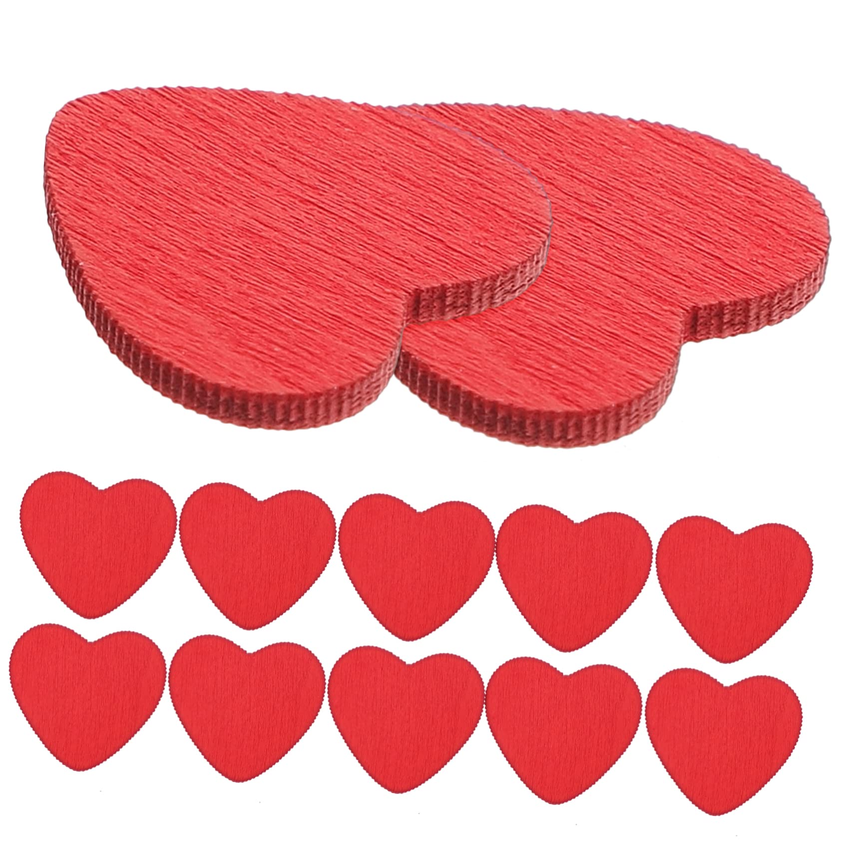 STOBOK 1000stücke Herz Holzscheiben Für Basteln Selbstklebende Holzherzen Für Valentinstag Hochzeitsdeko Handgemachte Dekorationen