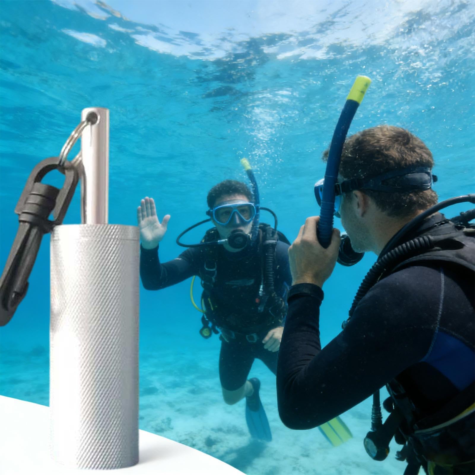 Shaker di Rumore da Immersione | Sonda di Segnalazione Resistente Ad Alta Pressione | Bastone di Comunicazione Subacquea con Gancio,per Subacquei in Acque Complesse a Bassa visibilità per