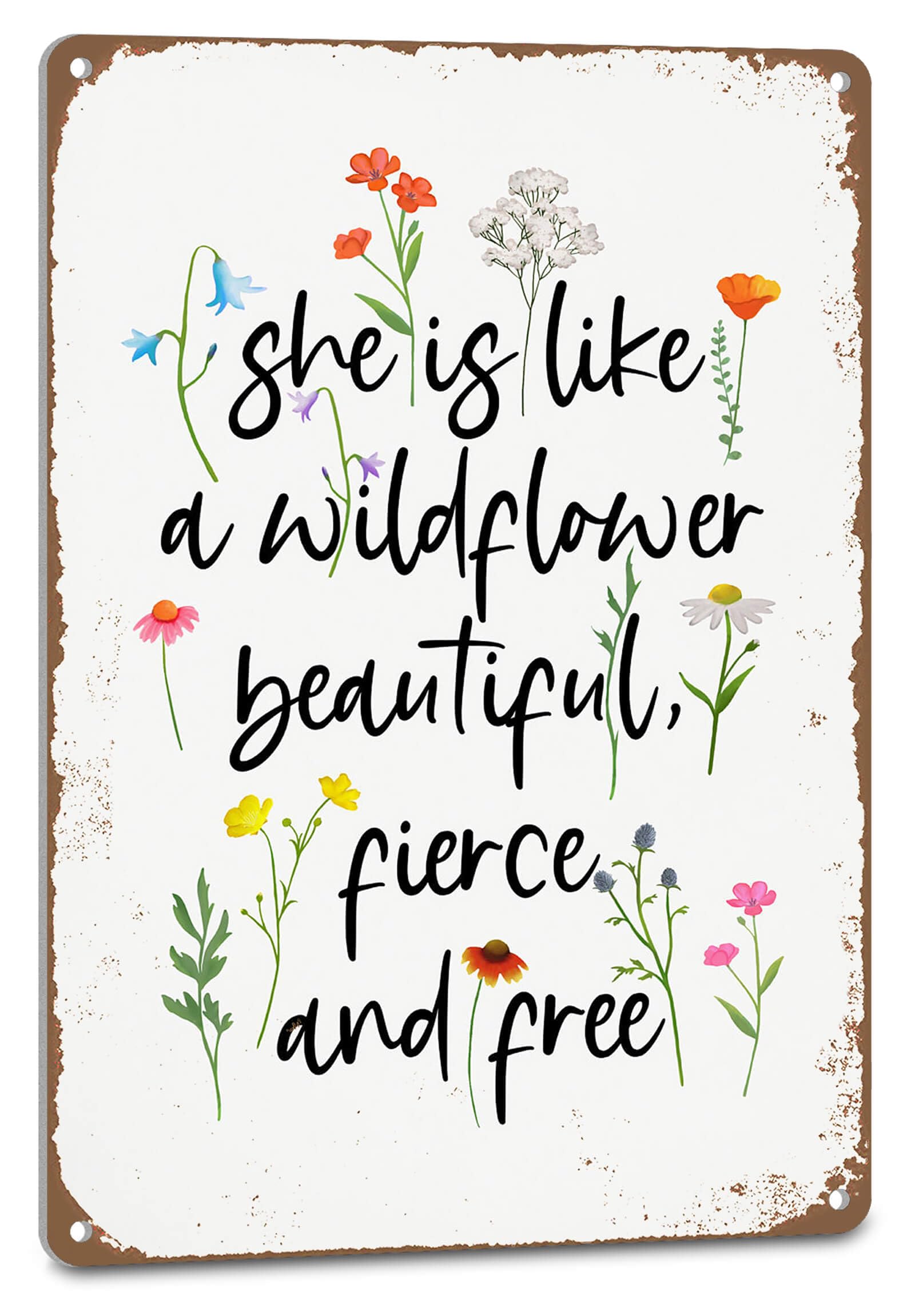 NEGLAI Wildflower Birthday Party Decorations Wild flower Baby Shower Decorations Boho Wall Decor She Is Like A Wildflower Beautiful Fierce and Free