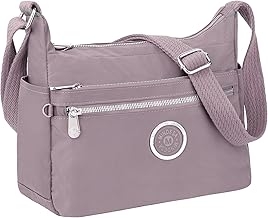 NEWIROVE Sac Bandoulière Femme Grand, Léger Sac à Main Bandoulière en Nylon Impermeable Messager avec Bandoulieres Réglable et Multi-Poches pour Voyage École Achats