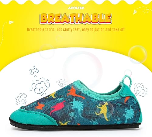 Miniatura 6 de Zapatos de agua o natación estilo calcetín para niños, unisex, antideslizantes, para la playa o piscina, color aguamarina