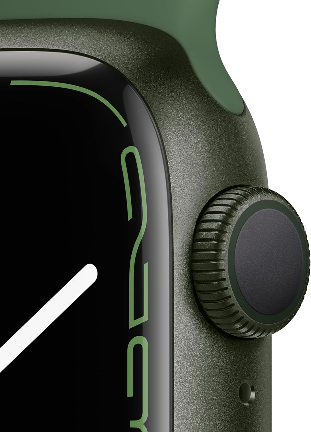 Close-up of Apple Watch Series 7 Digital Crown and side button