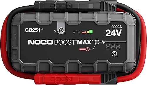 NOCO Boost Max GB251: 3000A UltraSafe Jump Starter – 24V