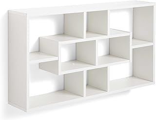 FMD 289-001_we Lasse Etagère Murale avec 8 Compartiments Blanc