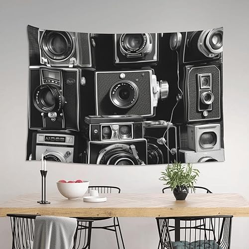 Miniatura 3 de FodPand Retro Cool Camera Collection Tapestry Dorm Decor, Party Backdrop Aesthetic Tapestries Wall Hanging Banner for Bedroom, Modern Wall Art