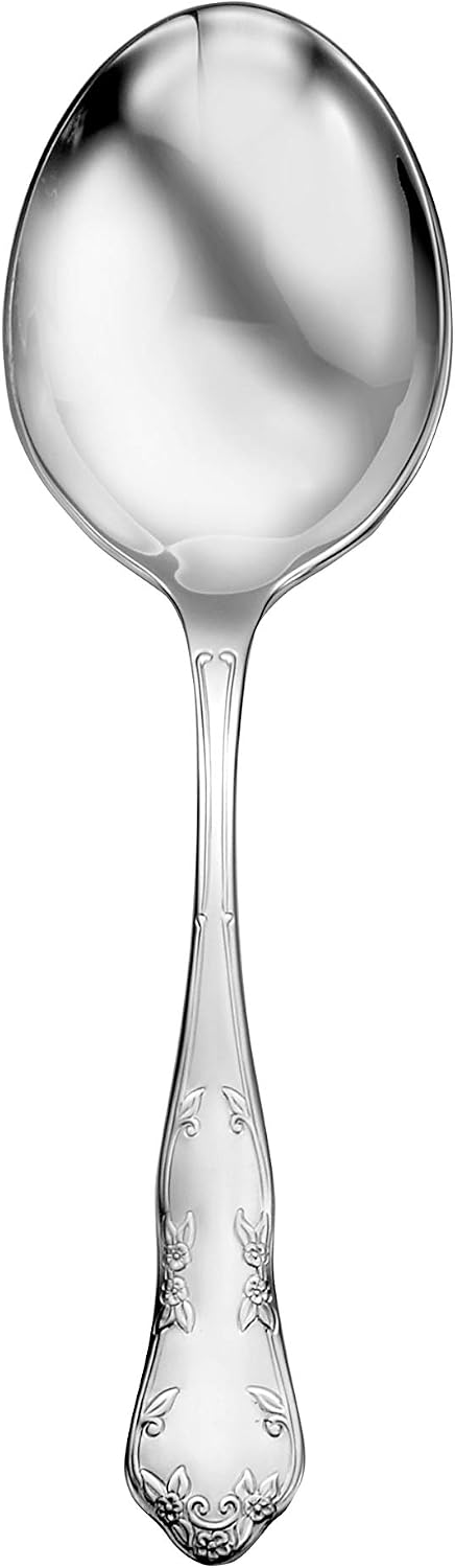Liberty Tabletop 3 Piece Hostess Set Martha Washington Stainless Steel Serving Utensils, Polished, Made in USA, Dishwasher Safe