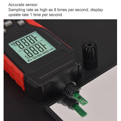 Miniatura 6 de Hztyyier Digital Temperature Humidity Meter, Plastic Handheld Hygrometer with Backlit Display, Ideal for Indoor and Outdoor Use
