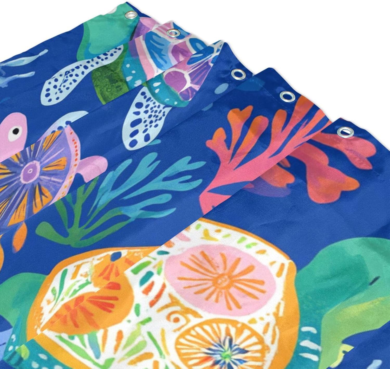 72x72 Inch Water Repellent Material Bathroom Shower Curtain with Stuff Machine Washable Cloth Shower Curtain Liner for The Bathroom Sea Animal Turtle