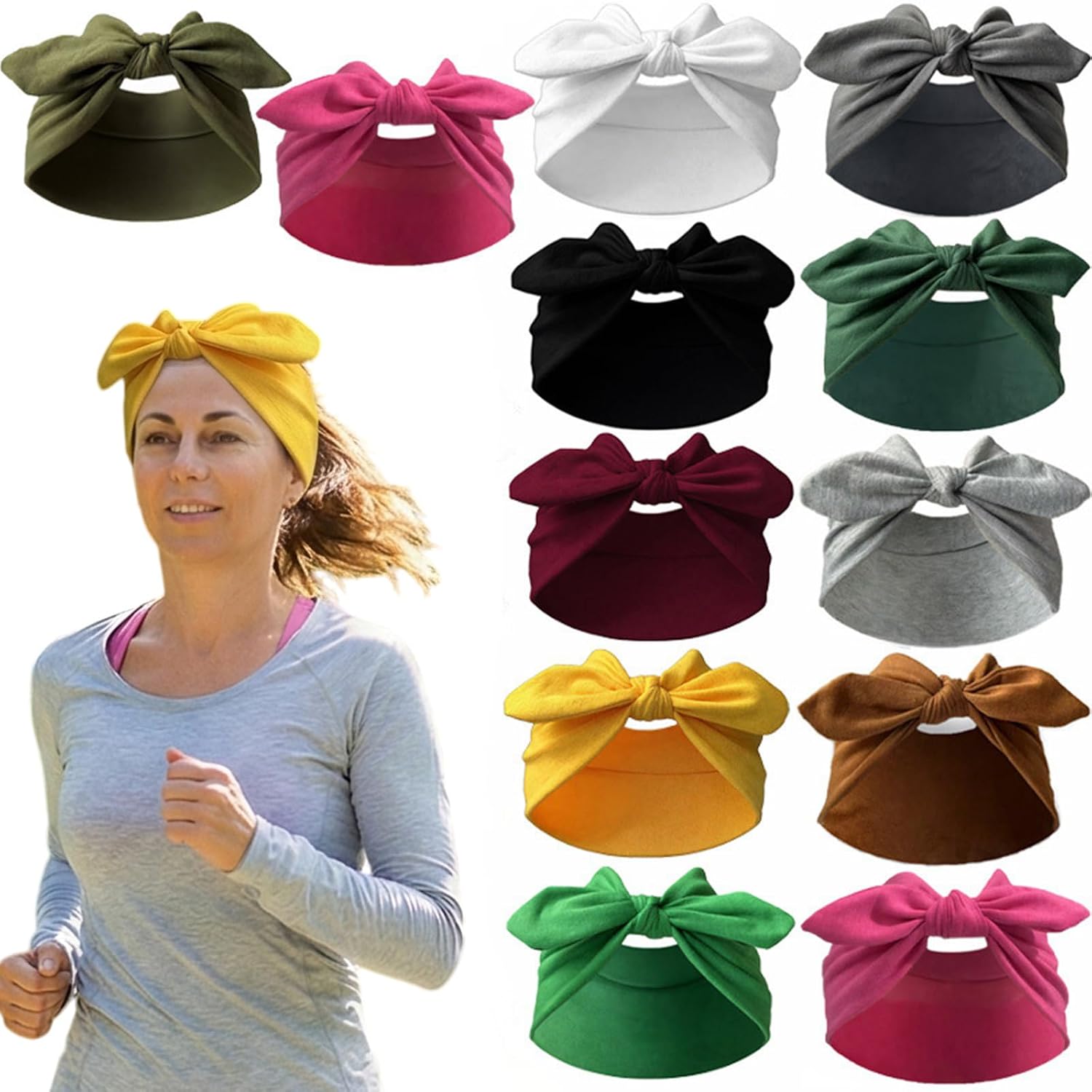 Knotted Hair Band Breathable for Women Teens Yoga Fitness Wear Daily Wear Hair Ornament
