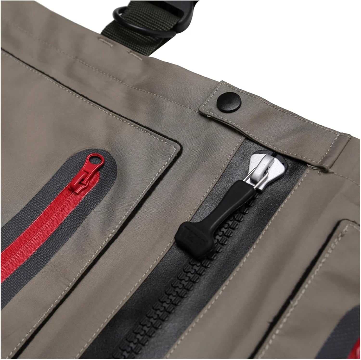 Waders 5-Layer Zippered Breathable Chest Waders Fly Fishing Stockingfoot Waders for Men Women(L)