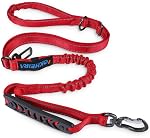 IOKHEIRA Multifunctional Tactical Dog Leash Heavy Duty,4-6 FT Strong Bungee Leash with Car Seatbelt, Shock Absorbing Dog Lead for Large, Medium Dogs
