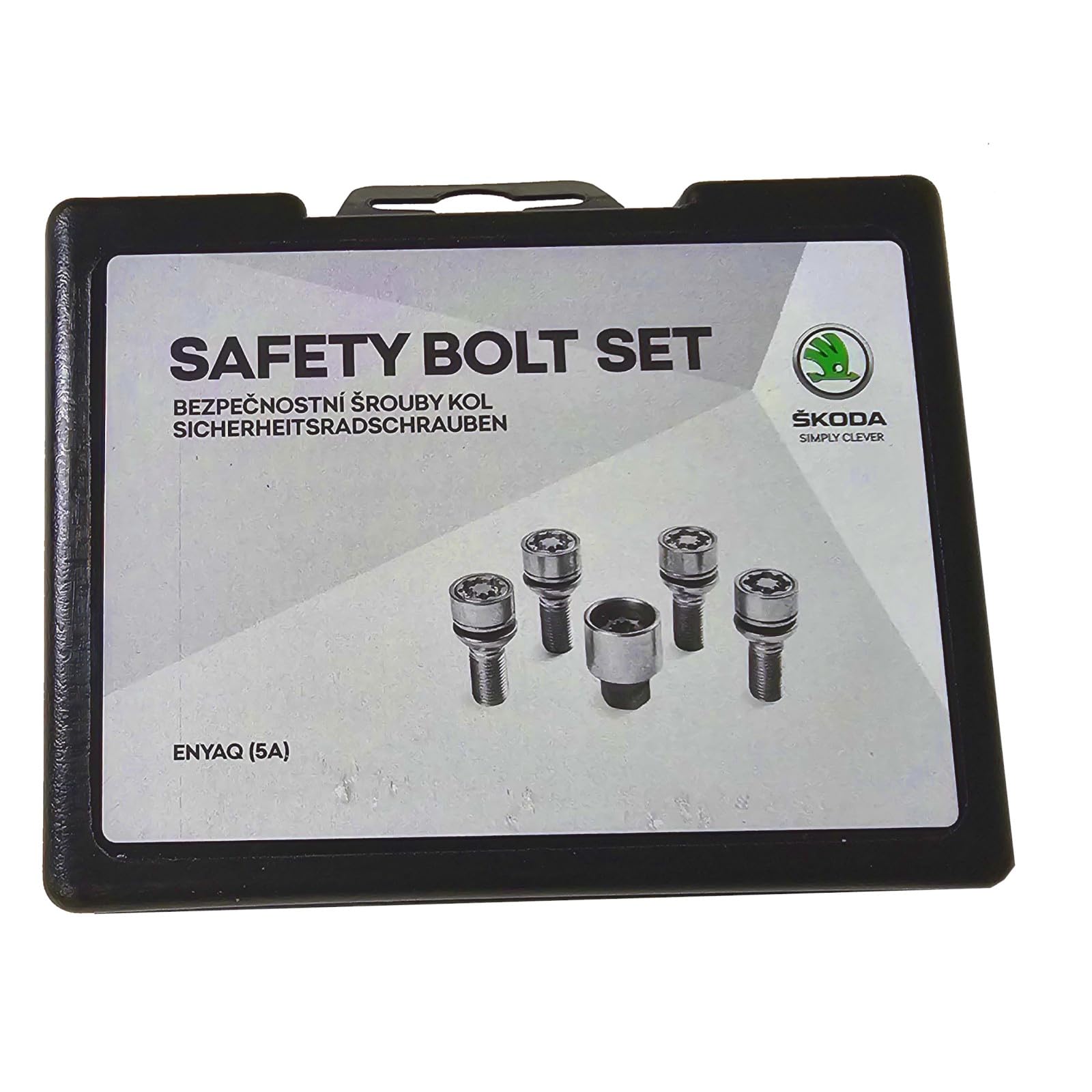 Skoda 000071597E Felgenschloß Radsicherung Radschrauben Sicherheitsradschrauben Radsicherungsschrauben M14x1.5x35.5 diebstahlhemmend *** Codierung zufällig! ***