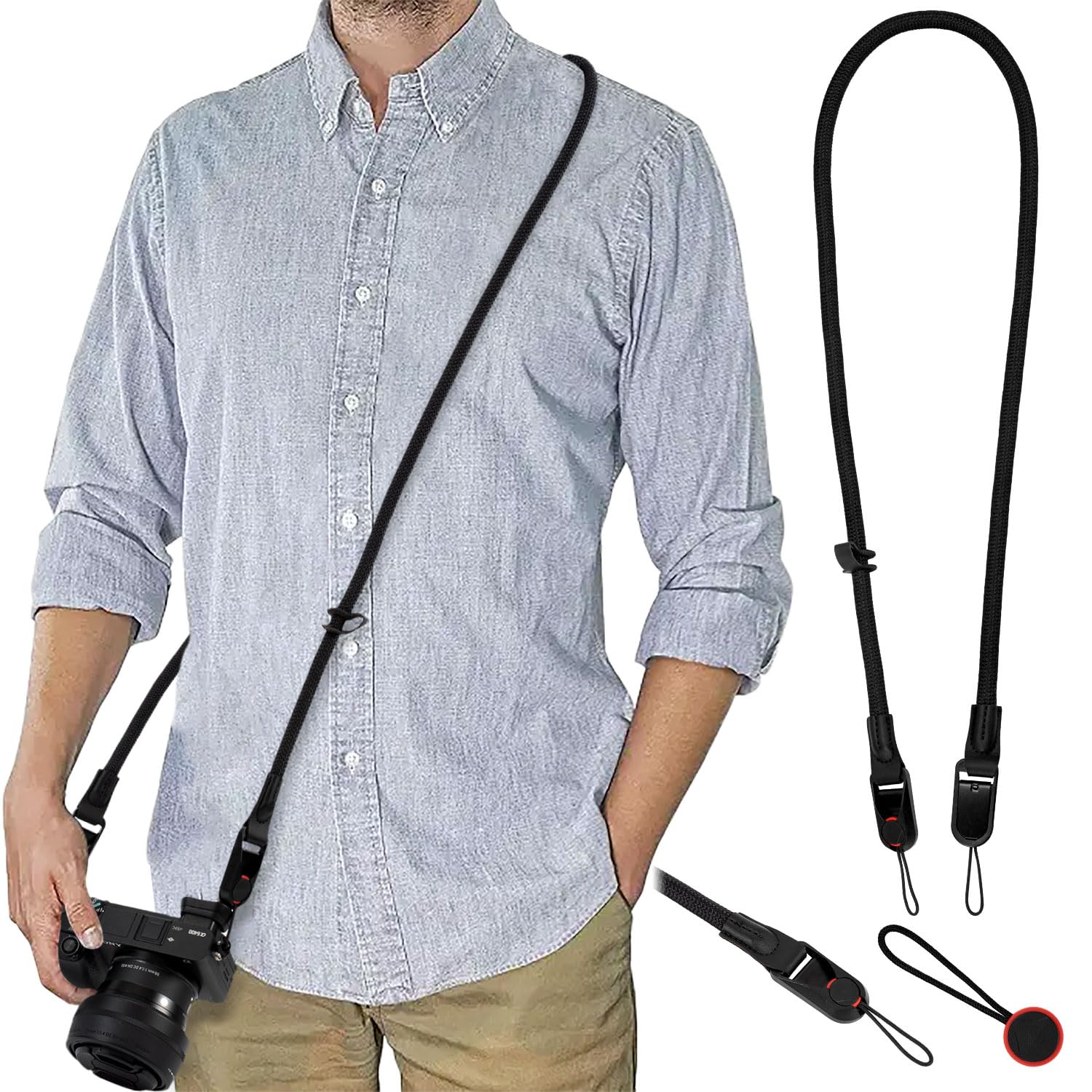 Tracolla Per Fotocamera DSLR EBTOOLS – Stile Vintage Boho, Regolabile, 12 Colori (modello #9) - 4