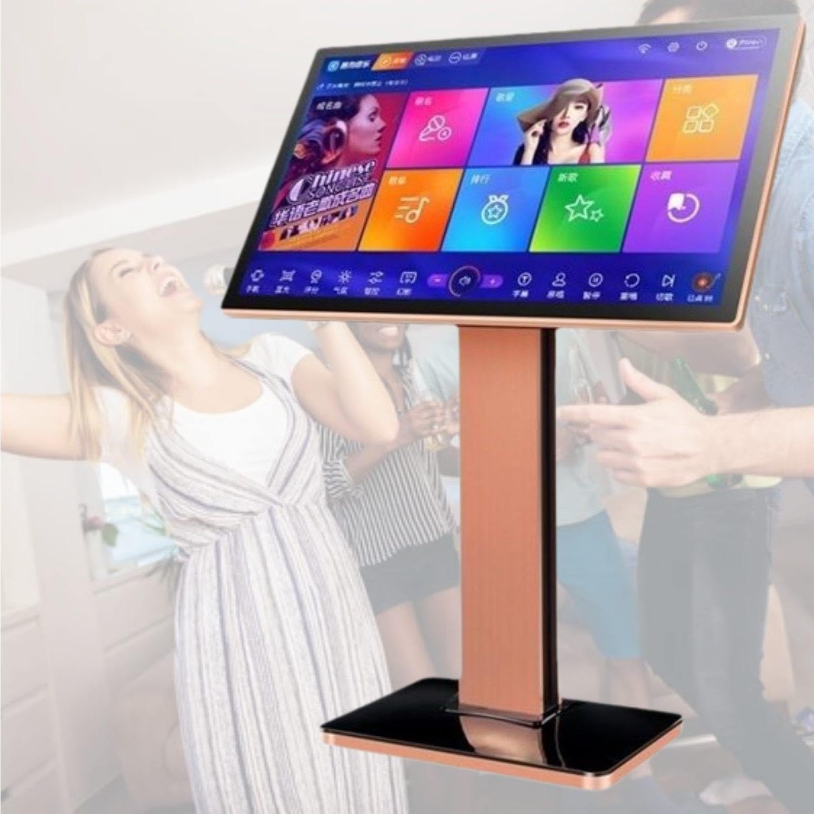 Karaoke Amplifier with AI Voice Control and 20-Language App, Smart Home Entertainment System for Parties and Bars