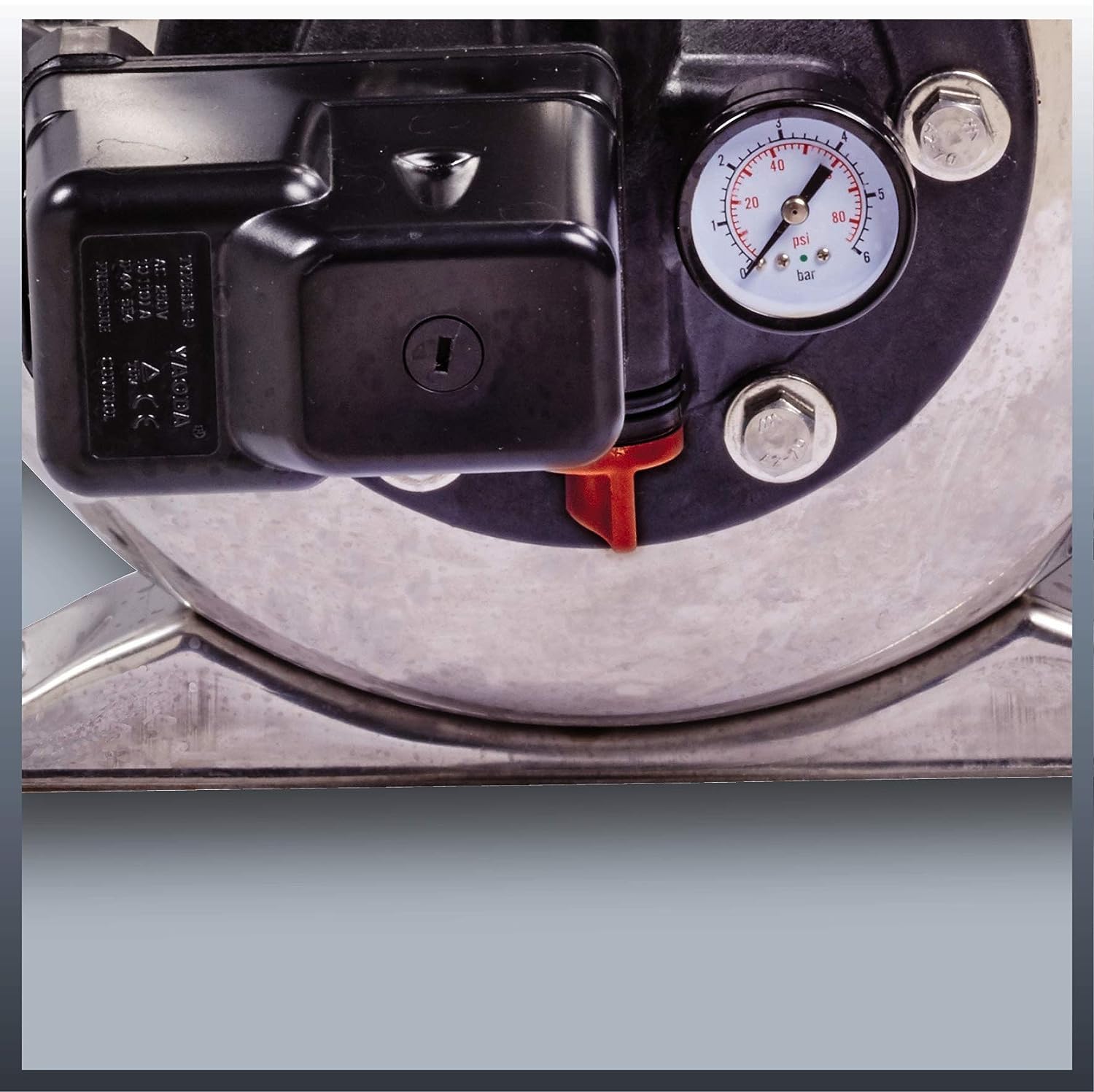Einhell Hauswasserwerk GC-WW 1250 NN (1200 W, max. 5 bar, 5000 L/h Fördermenge, max. 50 m Förderhöhe, wartungsfreier Motor, Wasserablassschraube, 20 L Edelstahldruckkessel)