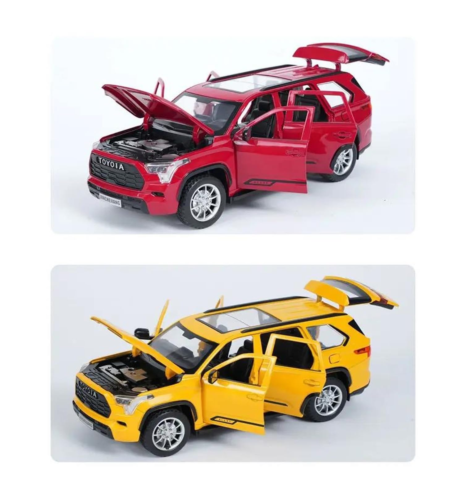 Per Toyota Sequoia-SUV 1/24 Modello In Metallo Pressofuso In Lega Serie Di Simulazione Collezione Di Decorazioni(Gray)