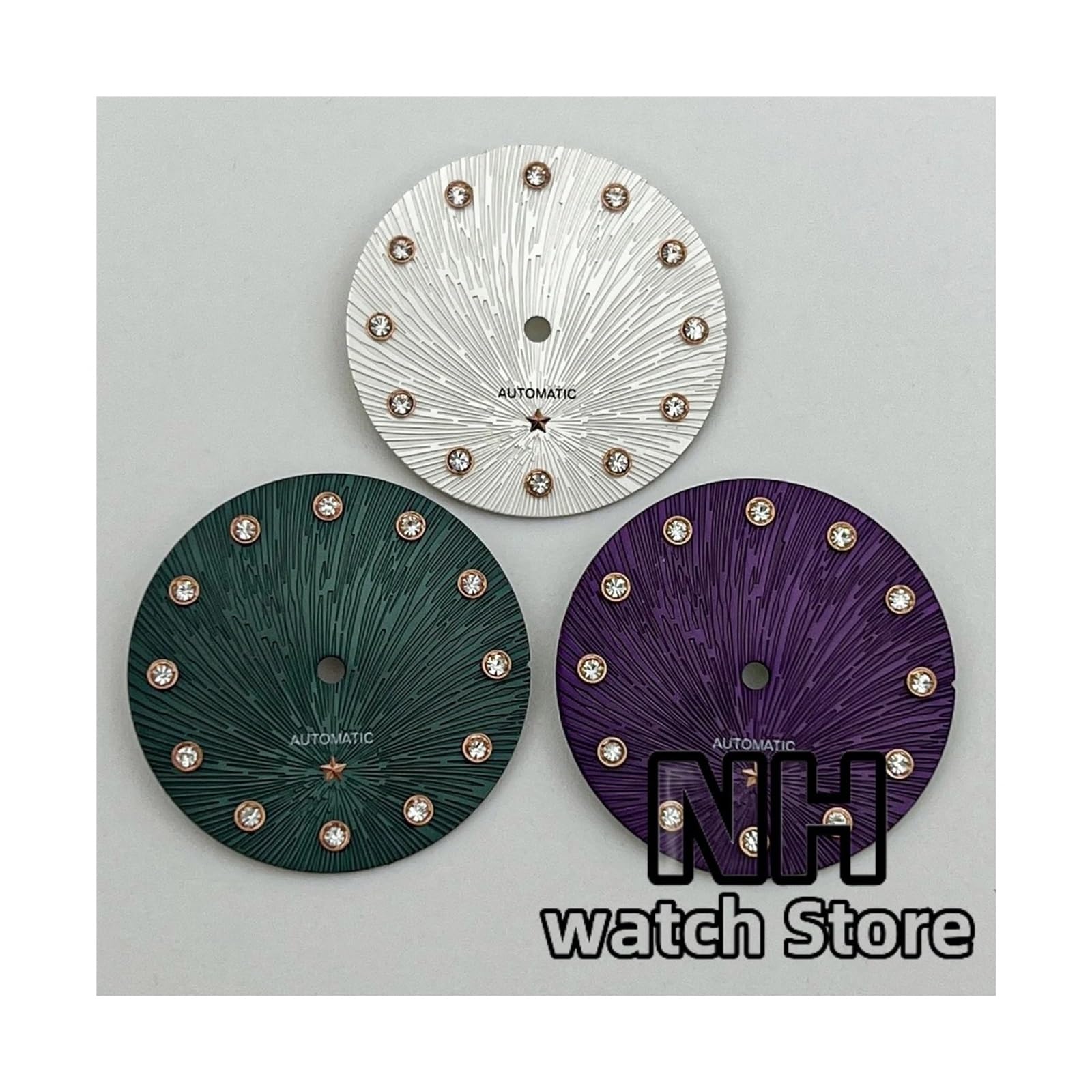 1 Uds. Esfera de diamante Star MOP de 24,5mm for reloj de mujer NH05