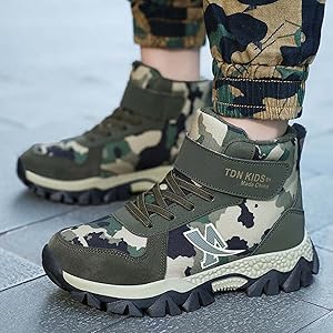 Scarpe Da Trekking Bambino - Stivaletti Impermeabili Antiscivolo, Design Mimetico, Perfetti Per Escursioni E Outdoor - Foto 2