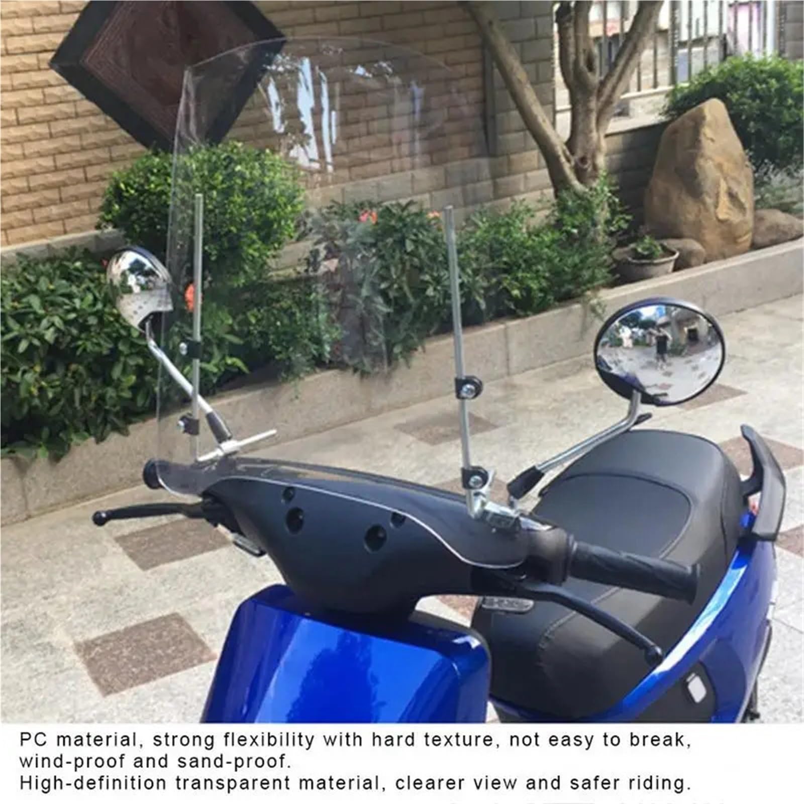 Parabrezza Moto Spoiler Adatto per Suzuki DL650 GN250 GN125 GS 500 SV650 Bandit 1200 650 600 400 Parabrezza universale per moto con flusso d'aria(A 28X41X40.8CM)