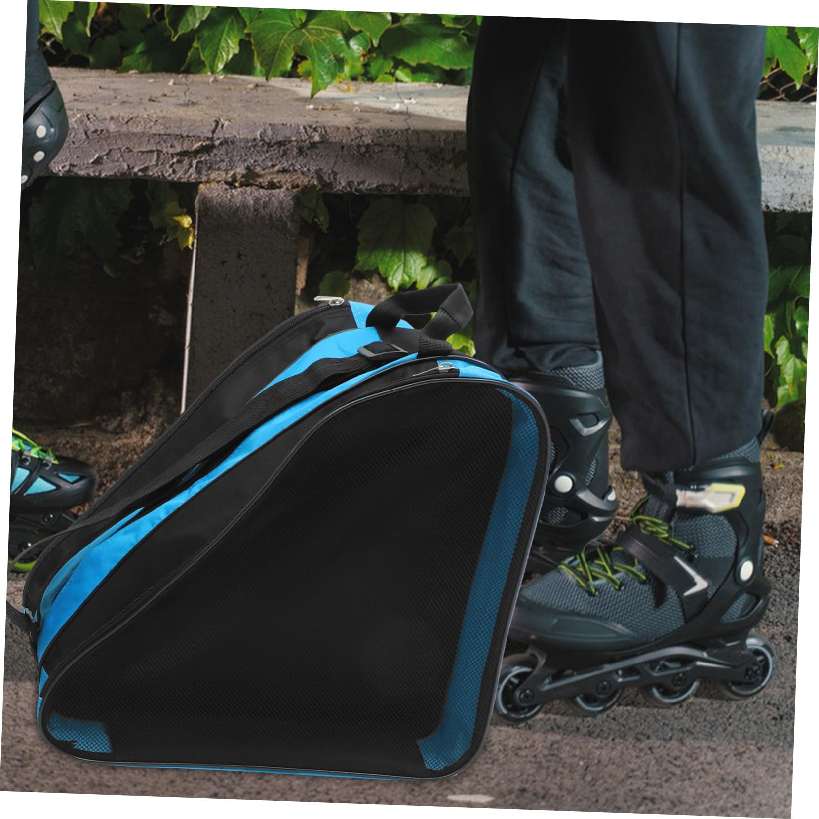 Mikikit Borsa Per Pattini a Rotelle Cerniera 2 Pezzi, Resistente e Traspirante, Custodia Porta Pattini e Scarpe Da Skate Per Trasporto e Protezione Sport All’aperto