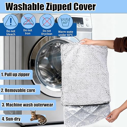 Miniatura 5 de Cama térmica para gatos, cama autocalentable para gatos, alfombrilla para perros y gatos, almohadilla térmica avanzada extra cálida para mascotas de