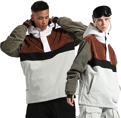 Miniatura 4 de BSASB Chaquetas de esquí para hombre y mujer abrigos de invierno cálidos impermeables resistentes al viento para mujer esquí snowboard deportes