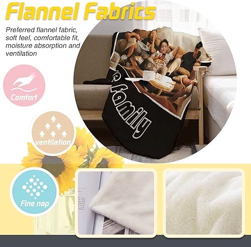 Vista 61 de Manta personalizada con texto fotográfico, manta de imagen personalizada para bebé, madre, padre, adultos, amigos, amantes, regalo personalizado