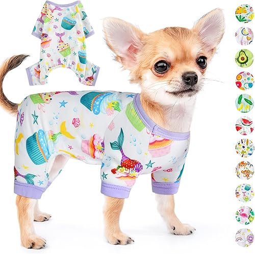 Pijamas para perros, ropa para perros pequeños, hembra, chihuahua, yorkie, ropa para perros, pijamas para cachorros, pijamas para perritos, pijamas
