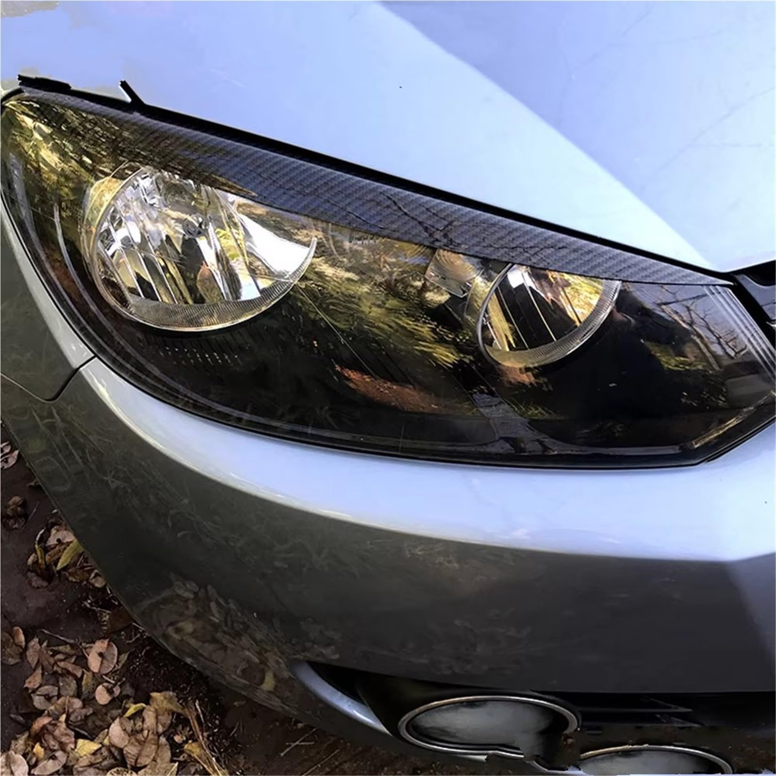 Reflektor brwi do VW do Golf 6 VI MK6 do GTI dla GTR do GTD 2008-2013 osłona na przednie światło samochodowe powieki ABS reflektor brwi powieki